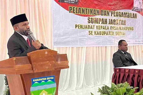Bupati Deiyai Berkomitmen Pengelolaan Keuangan Desa Secara Transparan di 67 Kampung